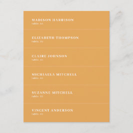 Fall Mustard Terracotta Wedding Platzkarte DIY