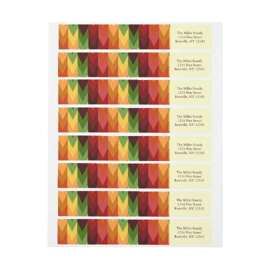 Fall-Muster NO.1: Rücksendeadressen-Aufkleber (Bogen)