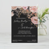 Fall Mute Blush Rose Gold Paare Dusche Einladung (Stehend Vorderseite)