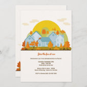 Fall Nachbarschaftsblock-Party Einladung (Vorne/Hinten)