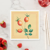 Fall Napkins mit Orange Berries Serviette (Beispiel)
