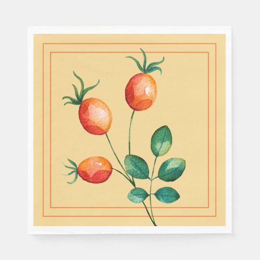 Fall Napkins mit Orange Berries Serviette (Vorderseite)