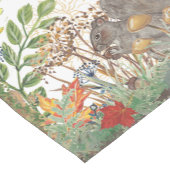 Fall Natur Eichhörnchen Leaf Pilzpilz Bird Woodlan Kurzer Tischläufer (Ecke)