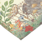 Fall Natur Gelbes Eichhörnchen Leaf Bird Woodland Kurzer Tischläufer (Ecke)