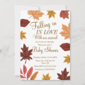Fall Nature Leaves Baby Shower Einladung (Vorderseite)