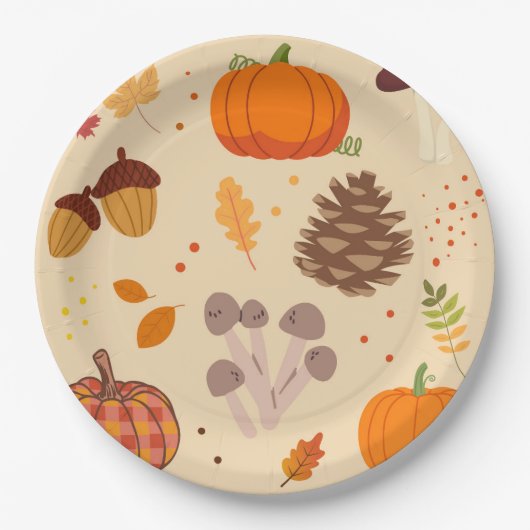 Fall Nature Pappteller (Vorderseite)