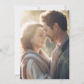 Fall Nature Romantic Engagement Party Foto Einladung (Rückseite)