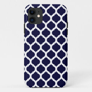 Fall Navy Blue Marokkanisches Muster iPhone 5 11 Hülle