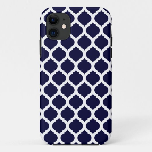 Fall Navy Blue Marokkanisches Muster iPhone 5 Case-Mate iPhone Hülle (Rückseite)