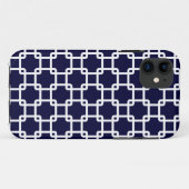 Fall Navy Blue Square Link Muster iPhone 5 Case-Mate iPhone Hülle (Rückseite (Horizontal))