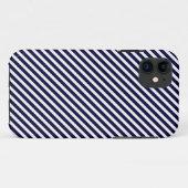Fall Navy Blue & White Striping iPhone 5 Case-Mate iPhone Hülle (Rückseite (Horizontal))