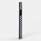 Fall Navy Blue & White Striping iPhone 5 Case-Mate iPhone Hülle (Hinten/Rechts)