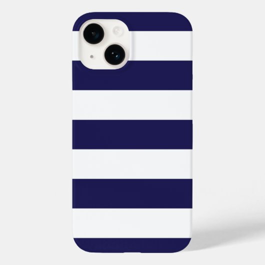Fall Navy Blue Wide Stripe iPhone Case-Mate iPhone Hülle (Rückseite)