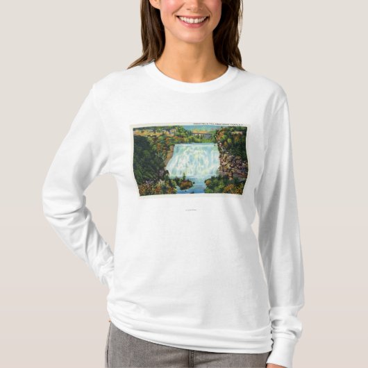Fall-Nebenfluss-Schlucht-Ansicht, Ithaca fällt T-Shirt (Vorderseite)
