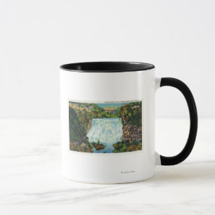 Fall-Nebenfluss-Schlucht-Ansicht, Ithaca fällt Tasse