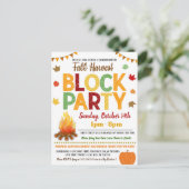 Fall Neighbhood Block Party laden Postkarte (Stehend Vorderseite)