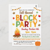 Fall Neighbhood Block Party laden Postkarte (Vorne/Hinten)