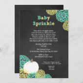 Fall Neutral Baby Sprinkle Invites, weißer Kürbis Einladung (Vorne/Hinten)