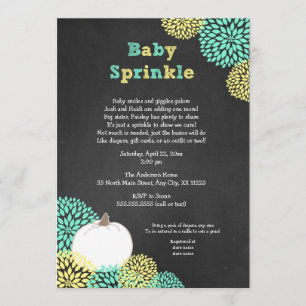 Fall Neutral Baby Sprinkle Invites, weißer Kürbis Einladung