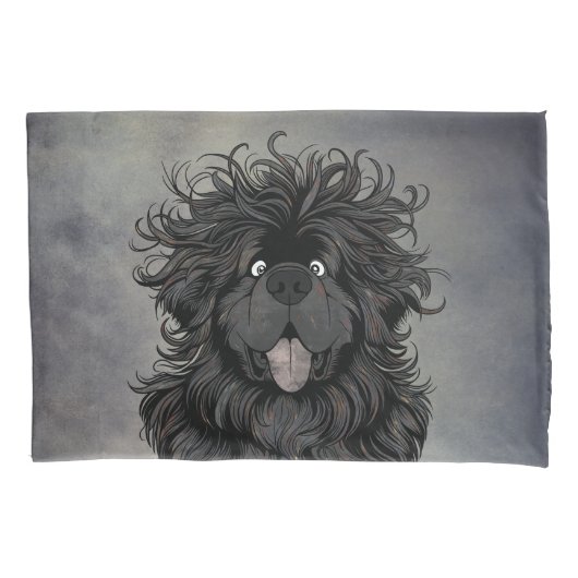 Fall Newf Hair Pillow Kissenbezug (Vorderseite)