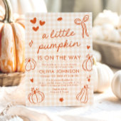 Fall Niedliche Hand gezogen ein wenig Pumpkin Baby Einladung