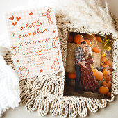 Fall Niedliche Hand gezogen ein wenig Pumpkin Baby Einladung