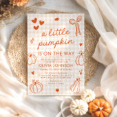 Fall Niedliche Hand gezogen ein wenig Pumpkin Baby Einladung