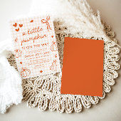 Fall Niedliche Hand gezogen ein wenig Pumpkin Baby Einladung