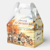 Fall Niedliche Waldtiere Geburtstag Mittlere Gabel Geschenkschachtel (Vorderseite)