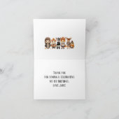 Fall Niedlicher Tiere Kindergeburtstag Dankeskarte (Innenseite)