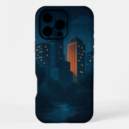 Fall Night City Skyline Case-Mate iPhone Hülle (Rückseite)