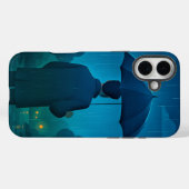 Fall Night City Skyline Case-Mate iPhone Hülle (Rückseite (Horizontal))