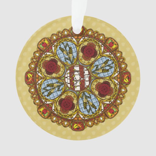 Fall Nouveau Acrylic Ornament (Vorderseite)