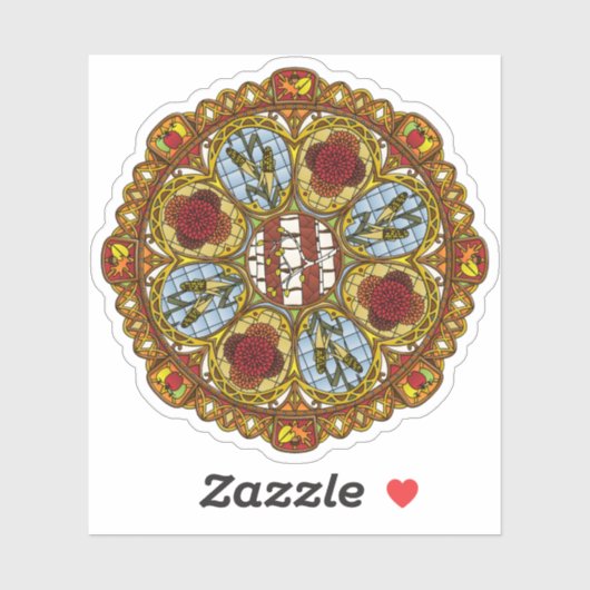 Fall Nouveau Contour Sticker (Blatt)