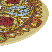 Fall Nouveau Glass Cutting Board Schneidebrett (Ecke)