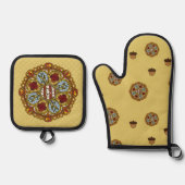 Fall Nouveau Ofenhandschuh & Topflappen-Set (Vorderseite)