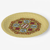 Fall-Nouveau-Papierplatte Pappteller (Schrägansicht)