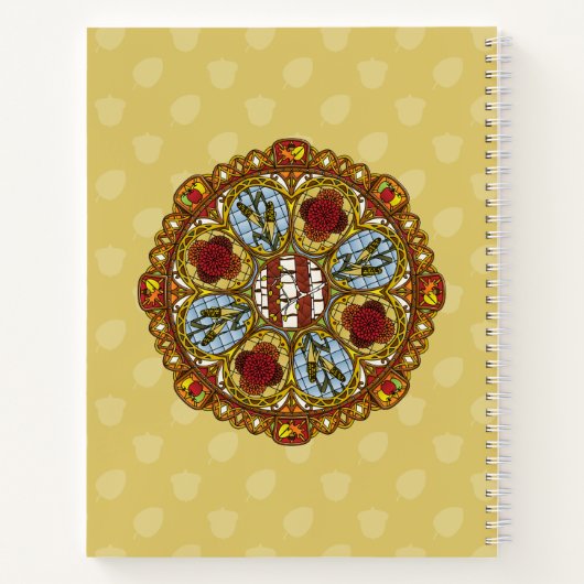 Fall Nouveau Spiral Notebook Notizblock (Rückseite)