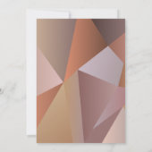 Fall Nuetral Moderne geometrische Braun Hochzeit Einladung (Rückseite)