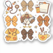 Fall Nurse Erntedank Classic T - Shirt.png Aufkleber (Vorderseite)