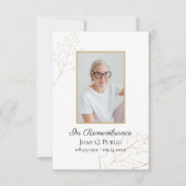 Fall Oak Blätter Beerdigung Weck Memorial Beileid Dankeskarte (Vorderseite)