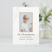 Fall Oak Blätter Beerdigung Weck Memorial Beileid Dankeskarte (Stehend Vorderseite)