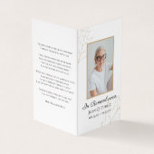 Fall Oak Blätter Beerdigungsdienst Gedenkgebet Visitenkarten (Vorderseite)