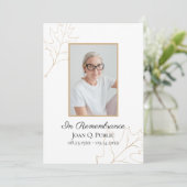 Fall Oak Blätter Beerdigungsdienst Programm (Stehend Vorderseite)