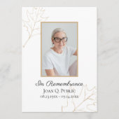 Fall Oak Blätter Beerdigungsdienst Programm (Vorderseite)