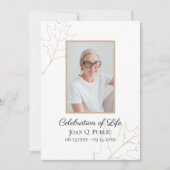 Fall Oak Blätter Feier des Lebens Einladung (Vorderseite)