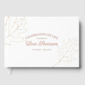Fall Oak Blätter Feier zum Gedenken an das Leben Gästebuch (Vorderseite)