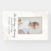 Fall Oak Blätter Feiern Lebensbeerdigung Banner (Horizontal)