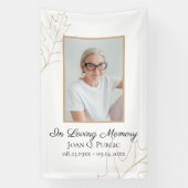 Fall Oak Blätter Feiern Lebensbeerdigung Banner (Vertikal)