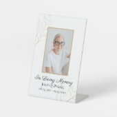 Fall Oak Blätter Feiern Lebensbeerdigung Sockelschild (Vorderseite)